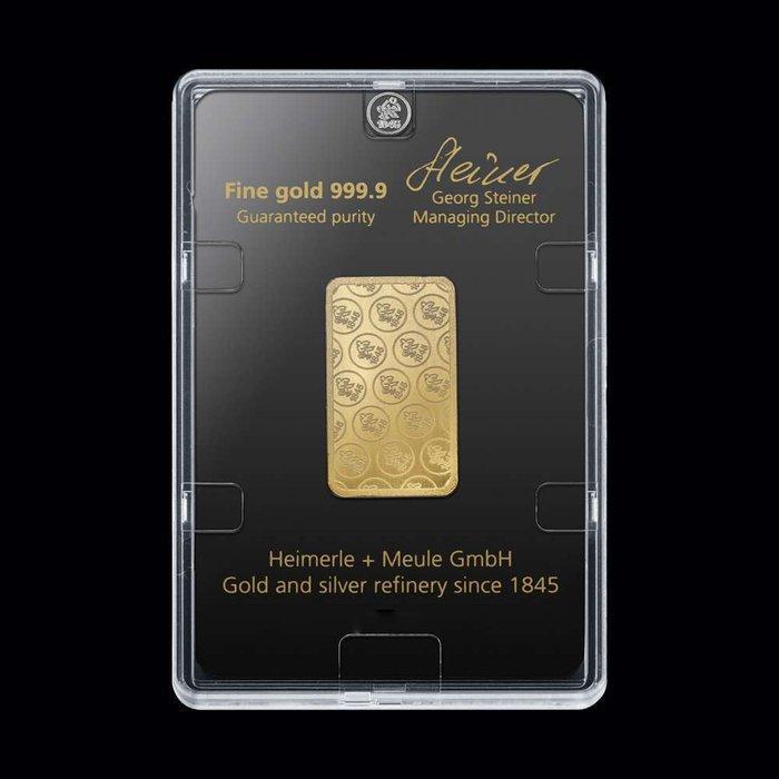 20 gram - Goud .999 - Heimerle + Meule - Verzegeld, Postzegels en Munten, Edelmetalen en Baren