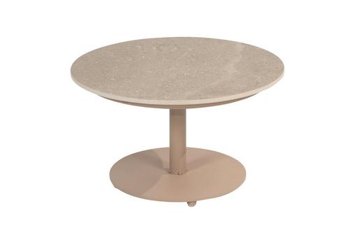 4 Seasons Outdoor Boaz koffietafel - latte/keramiek -  Ø60, Tuin en Terras, Tuintafels, Nieuw, Rvs, Rond, Verzenden