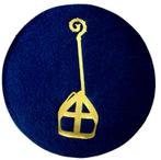Baretspeld / button met Staf en Mijter blauw, Ophalen of Verzenden, Nieuw