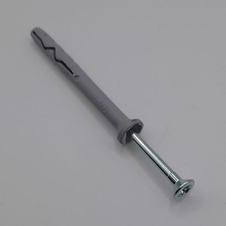 Slagplug Nylon verzonken 6x60 verzinkt (50st), Doe-het-zelf en Verbouw, IJzerwaren en Bevestigingsmiddelen, Nieuw, Ophalen of Verzenden