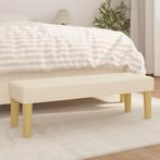 vidaXL Bankje 100x30x30 cm stof crèmekleurig, Huis en Inrichting, Verzenden, Nieuw, Stof, Minder dan 150 cm