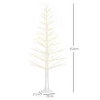 TRUUSK 150 Cm Lichtboom Kunstboom Met 600 LED, LED Kerstboom, Huis en Inrichting, Lampen | Vloerlampen, Verzenden, Nieuw