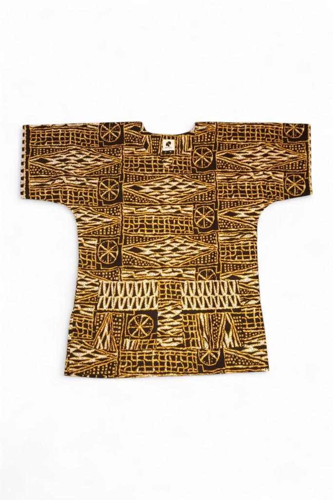 Zwart Geel Ndop Cameroon Dashiki Shirt / Dashiki Jurk - Afri, Kleding | Heren, Overige Herenkleding, Nieuw, Ophalen of Verzenden