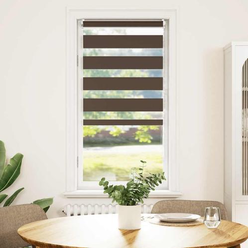 vidaXL Duo Rolgordijn 60x120cm Koffiebruin, Huis en Inrichting, Stoffering | Gordijnen en Lamellen, Bruin, Nieuw, Verzenden