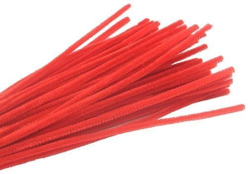 Chenille Pijpenragers dia 5-6mm, 30 cm C4 Rood PAK50, Hobby en Vrije tijd, Knutselen, Nieuw, Ophalen of Verzenden