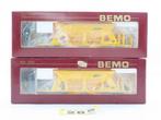 Bemo H0e, H0m - 2287 122 - Modeltrein goederenwagon (2) - 2x, Nieuw