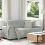 vidaXL Loveseat bank 140 cm fluweel lichtgrijs, Verzenden, Nieuw, Stof