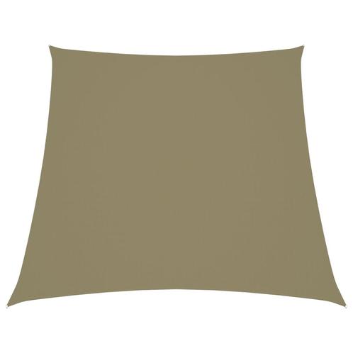 vidaXL Zonnescherm trapezium 3/4x3 m oxford stof beige, Tuin en Terras, Zonneschermen, Nieuw, Verzenden