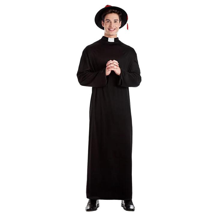Priester Kostuum Zwart Heren, Kleding | Heren, Carnavalskleding en Feestkleding, Nieuw, Verzenden