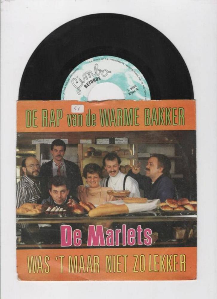 Marlets, De – De Rap Van De Warme Bakker / Was T Maar Niet, Cd's en Dvd's, Vinyl Singles, Ophalen of Verzenden
