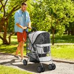 TRUUSK Opvouwbare Hondenbuggy Tot 20 Kg Met Regenhoes, Beker, Verzenden, Nieuw