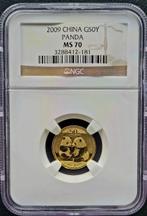 Gouden China Panda 1/10 oz 2009 MS70 NGC, Postzegels en Munten, Munten | Azië, Verzenden, Oost-Azië, Losse munt, Goud