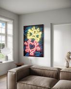 Outside313 - Keith Haring - I feel love - Neon black edition, Antiek en Kunst, Kunst | Schilderijen | Modern