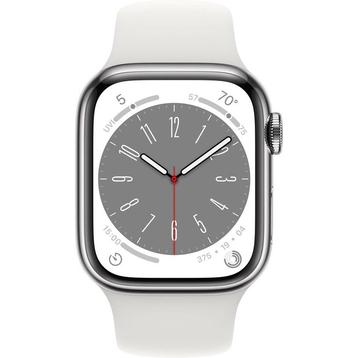 Apple Watch Series 8 - 4G - 45mm - Zilver Roestvrijstaal beschikbaar voor biedingen