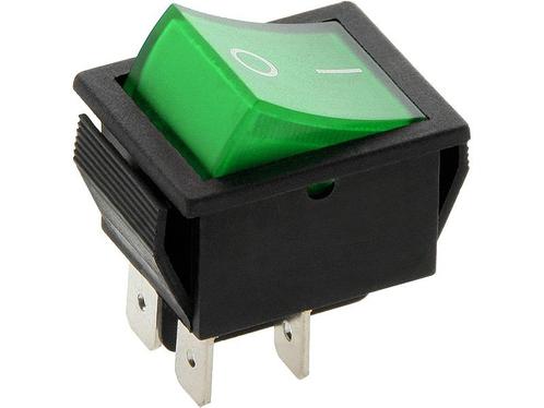 Schakelaar - groen - 12 volt - 20A - verlicht - vierkant, Doe-het-zelf en Verbouw, Elektra en Kabels, Schakelaar, Nieuw, Ophalen of Verzenden