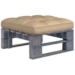 vidaXL Tuinhocker pallet geïmpregneerd grenenhout grijs, Verzenden, Nieuw