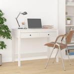 vidaXL Bureau met lades 100x50x78 cm massief grenenhout wit, Huis en Inrichting, Bureaus, Verzenden, Nieuw