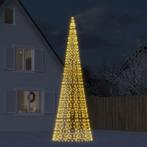 vidaXL LED-kerstboom aan vlaggenmast 1534 LEDs warm wit 500, Diversen, Kerst, Verzenden, Nieuw