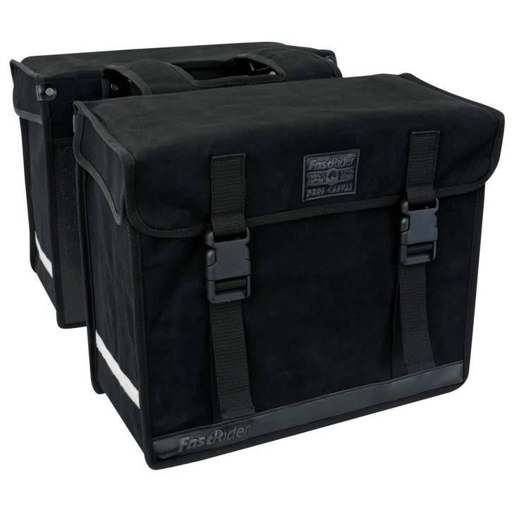 Fast Rider Canvas Fietstas Led 47,5 Liter Zwart, Fietsen en Brommers, Fietsaccessoires | Fietstassen, Nieuw, Verzenden