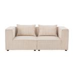 Modulaire Bank / Zitbank Domas S - Beige - Corduroy bekledin, Verzenden, Nieuw