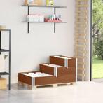 vidaXL Verhoogde plantenbak 3-laags 120x80 cm massief, Tuin en Terras, Verzenden, Nieuw, Hout