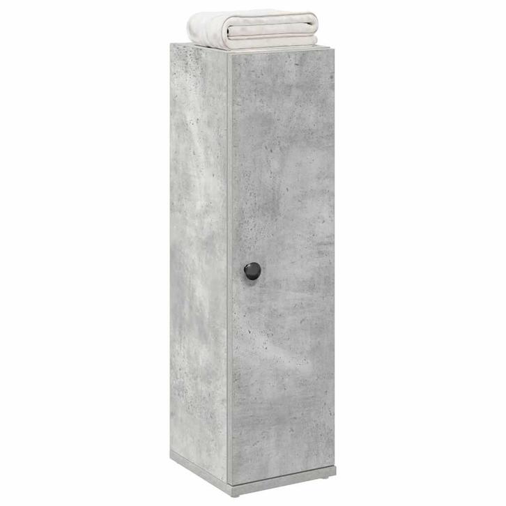 vidaXL Badkamerkast met rolhouder 20,5x22x72 cm betongrijs, Huis en Inrichting, Badkamer | Badkamermeubels, Nieuw, Verzenden
