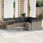 vidaXL 10-delige Loungeset met kussens poly rattan, Tuin en Terras, Verzenden, Nieuw, Rotan, Loungeset