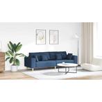 vidaXL Stoffen Bank met kussen Blauw 208 cm Stof, Huis en Inrichting, Banken | Bankstellen, Verzenden, Nieuw, Stof, Minder dan 150 cm