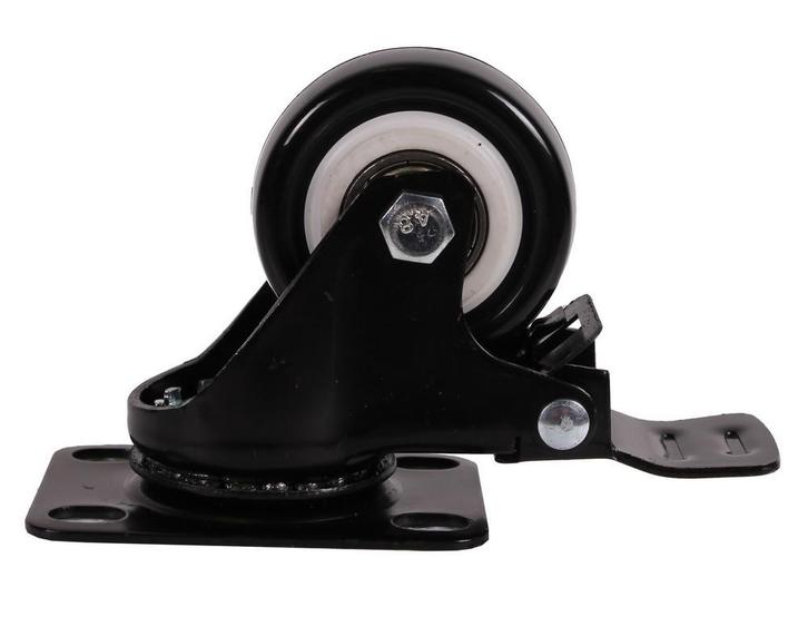 Zwenkwiel Met Rem PU - 50x25 Mm - Zwenk Wiel - 45KG - Mammut, Doe-het-zelf en Verbouw, Zwenkwielen, Nieuw, Ophalen of Verzenden
