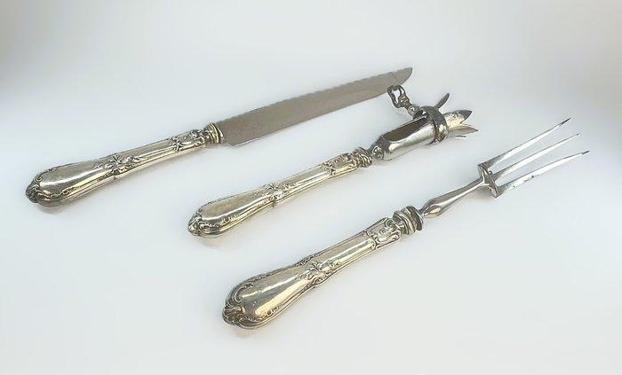 Bestekset (3) - .800 zilver - Zilveren serveerset, Antiek en Kunst, Antiek | Goud en Zilver