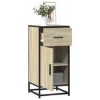 vidaXL Dressoir 35,5x35x76 cm bewerkt hout en metaal sonoma, Huis en Inrichting, Kasten | Dressoirs, Verzenden, Nieuw, Overige houtsoorten