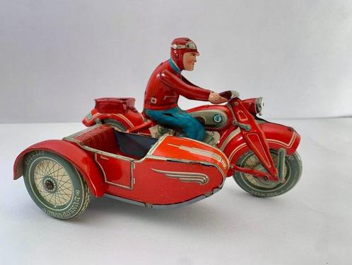 TippCo - Blikken speelgoed - Motorcycle with sidecar no., Antiek en Kunst, Antiek | Speelgoed