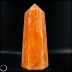 Natuurlijke intens oranje zonne-calciet obelisk , Brazilië-