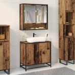 vidaXL Badkamertenk te kast Oud hout 65 x 33 x 60 cm Bewerkt, Huis en Inrichting, Verzenden, Nieuw