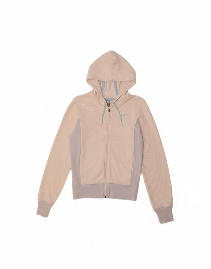NIKE Womens Zip Hoodie Sweater UK 8/10 Small Off White, Kleding | Dames, Truien en Vesten, Verzenden