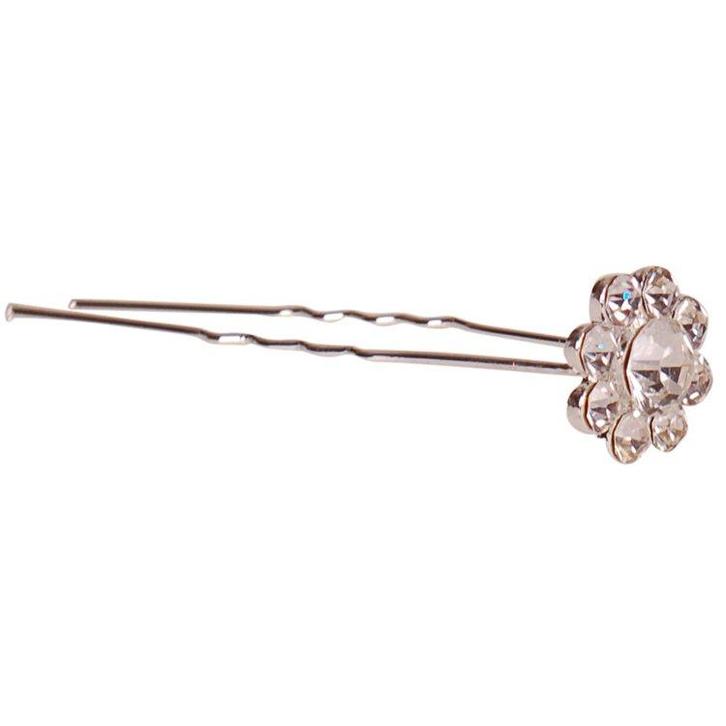 Haarsteker zilverkleurig met strass bloemetje - 1,5cm NIEUW, Kleding | Dames, Trouwkleding en Trouwaccessoires, Nieuw, Ophalen of Verzenden