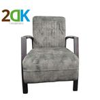 2DK - fauteuil - Giulietta - velours Adore Hunter groen, Huis en Inrichting, Fauteuils, Ophalen of Verzenden, Nieuw, Stof