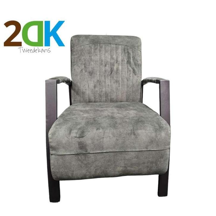 2DK - fauteuil - Giulietta - velours Adore Hunter groen, Huis en Inrichting, Fauteuils, Nieuw, Stof, Ophalen of Verzenden