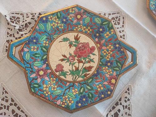 Longwy - Dessertservies - Emaille, Antiek en Kunst, Kunst | Designobjecten