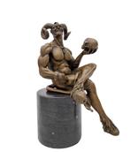 Beeldje - Demon - 23 cm - Brons, Marmer