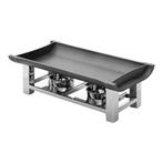 Snack serveer warmer - aluminium plaat - 2 branders, Verzenden, Nieuw in verpakking