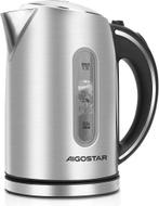 Waterkoker - Retro - RVS - met LED - 1.7L - 2200W - Zilver, Verzenden, Zo goed als nieuw