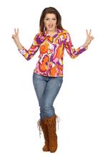 Disco Blouse Dames, Kleding | Dames, Carnavalskleding en Feestkleding, Verzenden, Nieuw