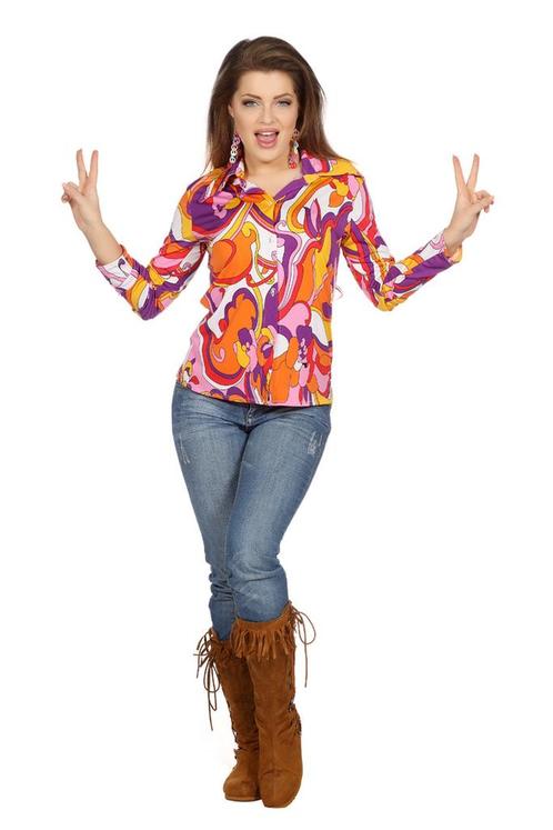 Disco Blouse Dames, Kleding | Dames, Carnavalskleding en Feestkleding, Nieuw, Verzenden