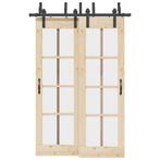 vidaXL Doos met onderdelen voor schuifdeur 152,5 cm staal, Verzenden, Nieuw