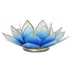 Lotus Sfeerlicht Blauw-Wit, Huis en Inrichting, Woonaccessoires | Kandelaars en Kaarsen, Nieuw, Verzenden