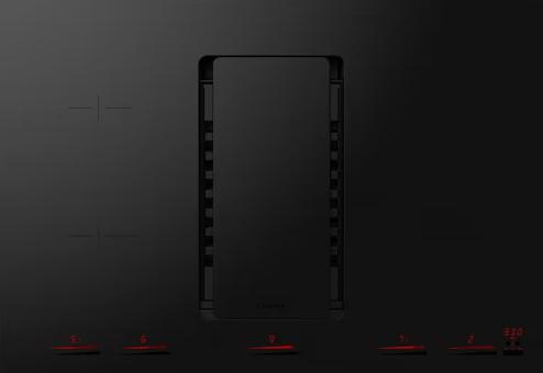 Opera DFO83B120 inductiekookplaat met afzuiging, Witgoed en Apparatuur, Kookplaten, Inbouw, 4 kookzones, Zo goed als nieuw, Inductie