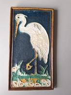 Tegel - Cloisonne tegel Zilverreiger - Porceleyne Fles -, Antiek en Kunst