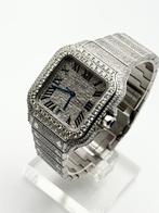 Cartier - Santos Diamonds Iced Out - 4072 - Heren - 2020+, Sieraden, Tassen en Uiterlijk, Horloges | Heren, Nieuw