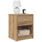 vidaXL Nachtkastje met lade 40x34x50 cm artisanaal, Verzenden, Nieuw, Hout